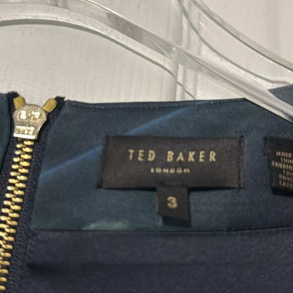 Ted Baker 'Antonya' Fuchsia Floral Midi Dress Size 3 US 8 - Picture 7 of 10